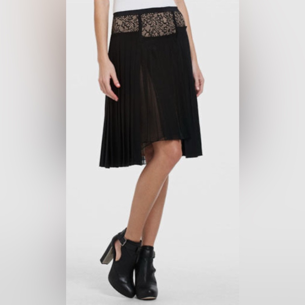 BCBGMAXAZRIA Rakel Lace Pleated Skirt - Picture 4 of 8